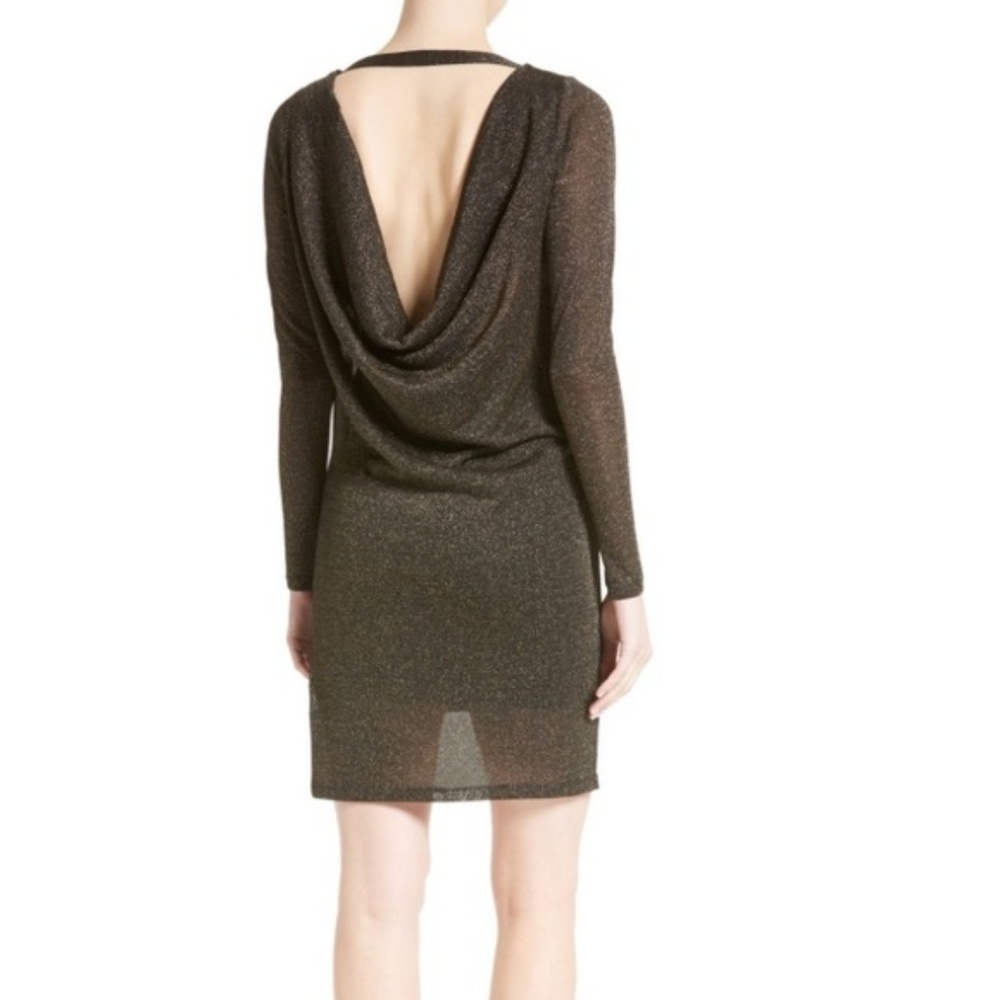 Ted Baker Semi-Sheer Cowl Back Dress